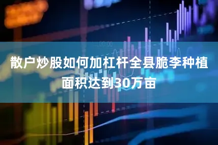 散户炒股如何加杠杆全县脆李种植面积达到30万亩